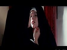 A Bald Chick Is Fucking Her Nun Friend In The Monastery
