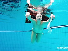 Underwater Nina Mohnatka Shows Hairy Pussy