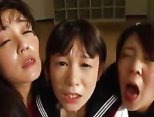 Really Cute Asian Girls Take Gooey Cum All Over Their Innocent F