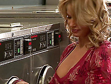 Kinky Babe Ravished In A Laundromat By A Couple Of Hunks