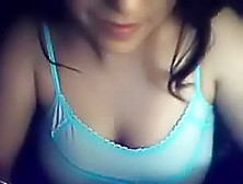 Webcam Girl Fondles Big Tits