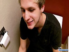 Gay Life Network - Ourboyfriends - Quick Public Toilet Blowjob From A Dick-Hungry Blondie