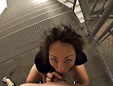 Naughty Mature Babe Fucked On The Stairs