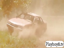 Playmates Strip Naked And Having A Car Demolition Derby