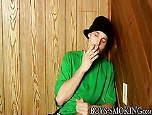 Straight Bad Boy Viper Smokes Cigars While Masturbating Solo