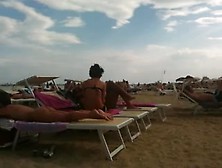 Perfect Tan Ass On The Beach
