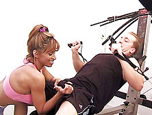 Kinky Action In The Gym Threesome