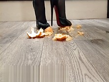 Girl In High-Heeled Shoes Crushes Fruit (Crush Fetish By Vidicats)