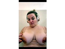 Social Media Porn Girl Lula Pinches Her Big Nipples