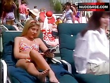 Tori Spelling In Bikini On Beach – Beverly Hills,  90210