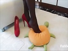 Spanish Heels In Tall Spiked Red Pumps-Fxvidz. Net