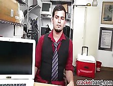 Skinny Dude Gets Fucked Against The Desk Doggystyle