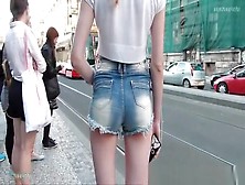 Girl In A Sexy Shorts