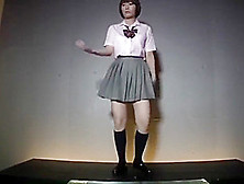 Japanese Schoolgirl Strip And Dance On The Stage