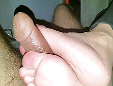 Dirty Woman Giving A Close Up Footjob And Making Me Cum On Her Feet