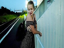 The Puzzled Cutie Was Waiting For The Train And Got A Hot Cock And A Pussy In Public P1