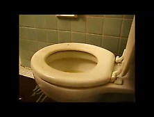Hot Teen Shitting Over Toilet
