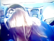Busty Bitch Is Doing A Blowjob In The Car