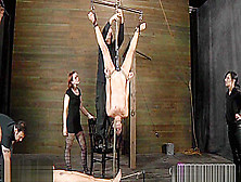 Hung Up Babe Is Punished