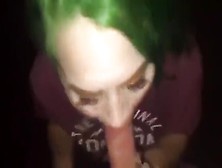 Amateur Teen Slut With Green Hair Sucking And Fucking Outside
