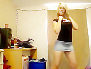 A Webcam Girl Dancing In Slow Motion