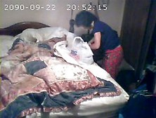 Hidden Cam Catches Milf Masturbating On Bed