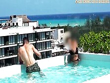 Omg Long Butt Hispanic Has Risky Sex Inside A Outdoor Swimming Pool