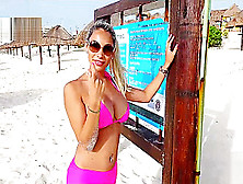 Pink Bikini At The Beach