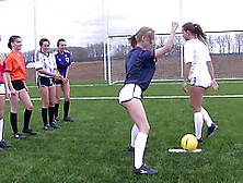 Girls On A Soccer Team Strip Down And Play The Game Naked