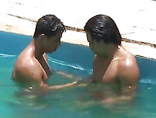 Cute Lovers Fucking By The Pool