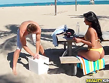 Hottest Beach Seduction Of Sexy Booty Adriana Leigh!