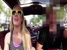 Blonde And Hot Bimbo Walks In To Sell A Car And Gets Fu