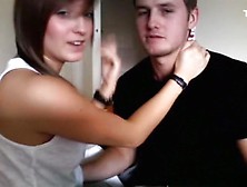 Hot Girl Lets Her Bf Play With Her Big Tits And She Blows His Cock