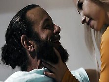 Teen Blonde Girl Has A Big Crush On Her Handsome Bearded Stepdaddy