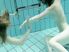 Libuse Thinks Nastya Is Freaky And Cutie Inside The Pool