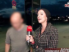 Echtes Straßencasting Für Einen Öffentlichen Fick