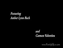 Lesbian Sex Video Featuring Amber Lynn Bach,  Carmen Valentina And Amber Lynn
