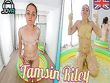 Tamsin Riley In Tamsin,  Messy Custard Madness - Food Fetish Amateur Solo