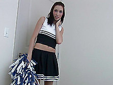 Close Up Webcam Shoot With Captivating Cheerleader