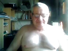 Grandpa Shows On Webcam