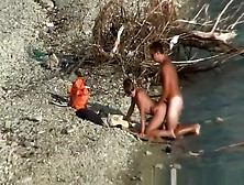 Nudist Couple Fucking By The Water