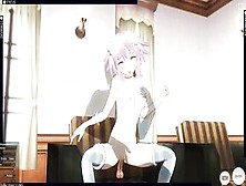 3D Animated Neptunia Saddled Your Penis On The Chair