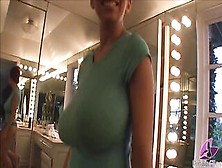See Breasty Jana Defi Goes Topless On Bubble Bathroom Photoshoot