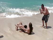 Lesbians Sand Surf Shoot