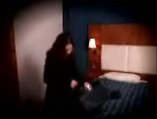 Woman Masturbates With Dildo In Hotel