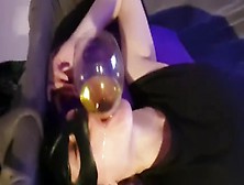 Milf Drinking Yellow Piss In The Funnel