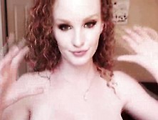 Amateur Redhead With Big Tits Fingers Pussy