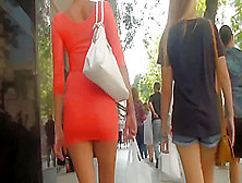 Riquisima Tail In Orange Dress