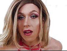 Tranny Girl Cherry Mavrick Playing With Her Pre Cum And Fat Dick