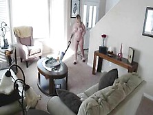 Vacuuming In The Nude